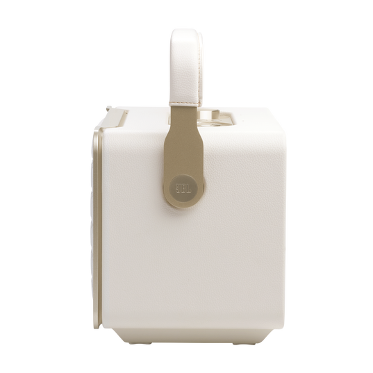 JBL Authentics 300 - White - Portable smart home speaker with Wi-Fi, Bluetooth and voice assistants with retro design. - Left