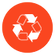Recycled plastic and fabric, plus FSC certified paper packaging