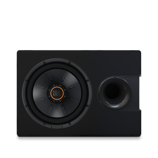 S2-1224SS - Black - 12" (300mm) Slipstream ported enclosure - Hero