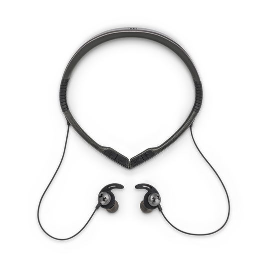 UA Sport Wireless Flex &ndash; Engineered by JBL - Grey - Wireless neckband headphones with all-day comfort and secure fit and safety for sport - Detailshot 1