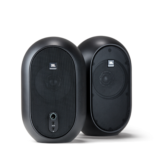 JBL 104 (Pair) - Black - Compact Powered Desktop Reference Monitors - Hero