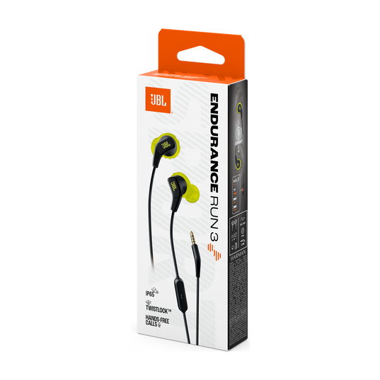 JBL Endurance Run 3 - Black / Lime - Wired Sport Headphones - Detailshot 15