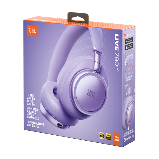 JBL Live 780NC - Purple - Wireless over-ear Noise Cancelling headphones - Detailshot 15
