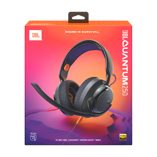 JBL Quantum 250 - Black - Wired multiplatform gaming headset - Detailshot 15