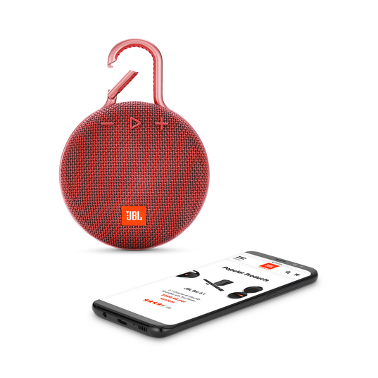 JBL Clip 3 - Fiesta Red - Portable Bluetooth&reg; speaker - Detailshot 1