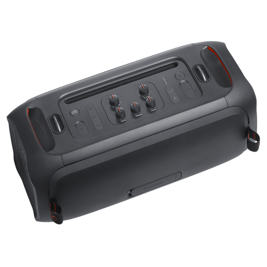 JBL PartyBox On-the-Go Essential - Black - Portable party speaker with built-in lights and wireless mic - Detailshot 7