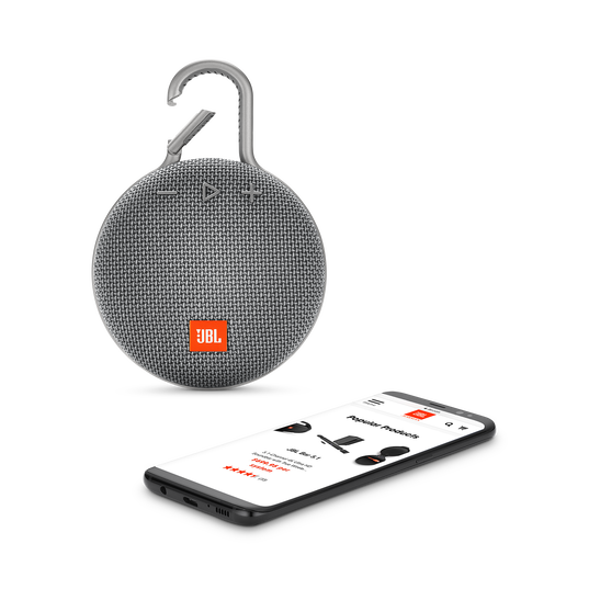 JBL Clip 3 - Stone Grey - Portable Bluetooth&reg; speaker - Detailshot 1
