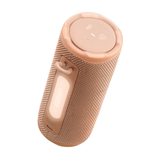 JBL Grip - Orange - Compact Bluetooth speaker with bold JBL Pro Sound and ambient light - Detailshot 1