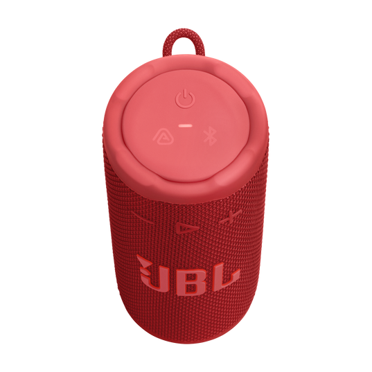 JBL Grip - Red - Compact Bluetooth speaker with bold JBL Pro Sound and ambient light - Top
