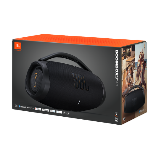 JBL Boombox 3 Wi-Fi - Black - Powerful Wi-Fi and Bluetooth portable speaker - Detailshot 7