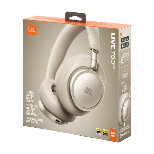 JBL Live 780NC - Champagne - Wireless over-ear Noise Cancelling headphones - Detailshot 15
