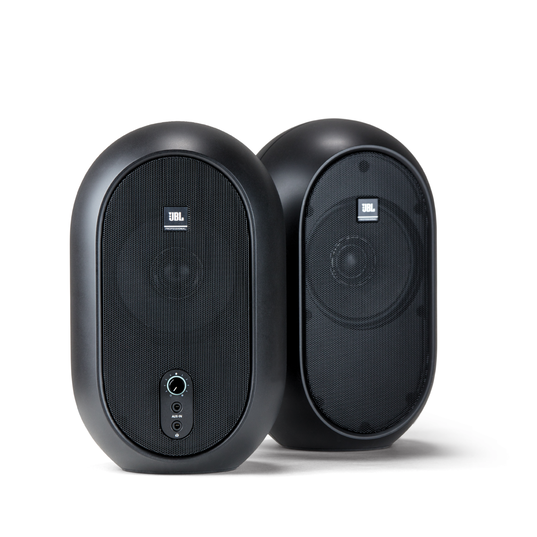 JBL 104 (Pair) - Black - Compact Powered Desktop Reference Monitors - Hero