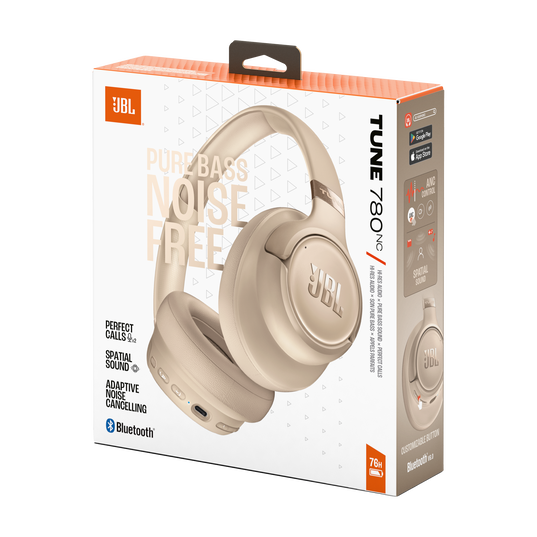 JBL Tune 780NC - Beige - Wireless over-ear Noise Cancelling headphones - Detailshot 15