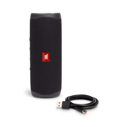 JBL Flip 5 - Black Matte - Portable Waterproof Speaker - Detailshot 1