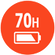 70 hours total music playback