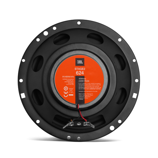 JBL Stage2 624 - Black - 6-1/2" (160mm)  Two Way Coaxial Car Speaker - Back