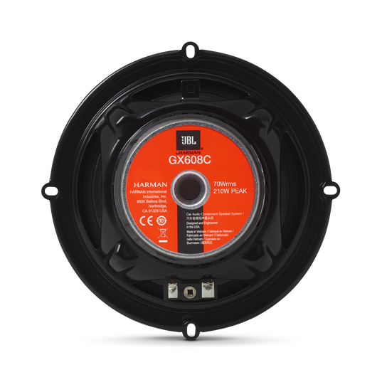 GX608C - Black - 6-1/2" Car Audio Component Speaker System - Back
