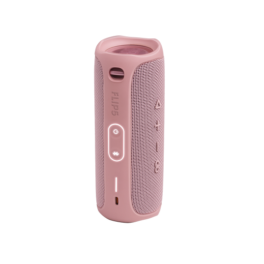 JBL Flip 5 - Pink - Portable Waterproof Speaker - Back