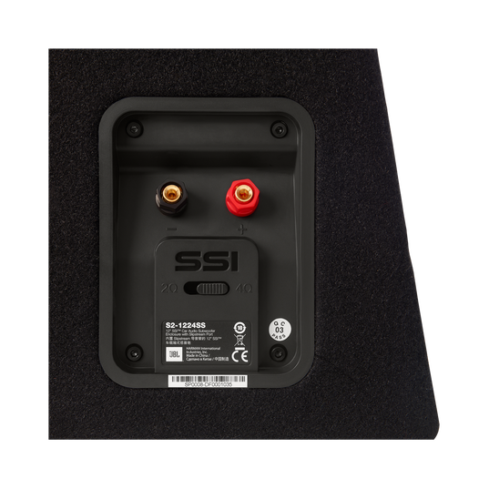 S2-1224SS - Black - 12" (300mm) Slipstream ported enclosure - Detailshot 5