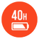 40 total hours of playback time, plus speed charging