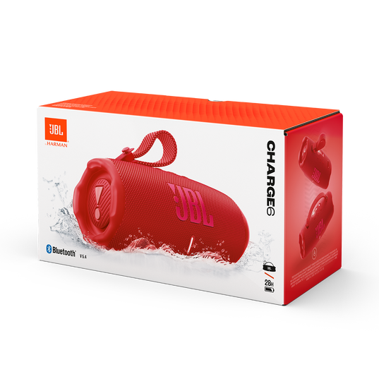JBL Charge 6 - Red - Portable waterproof and drop-proof Bluetooth speaker - Detailshot 4