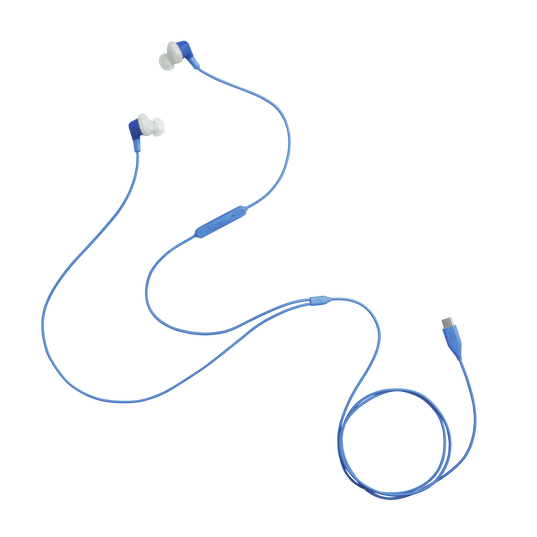 JBL Endurance Run 3 USB-C - Blue - USB-C Wired Sport Headphones - Detailshot 3