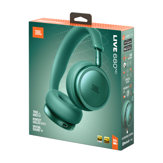 JBL Live 680NC - Green - Wireless on-ear Noise Cancelling headphones - Detailshot 15