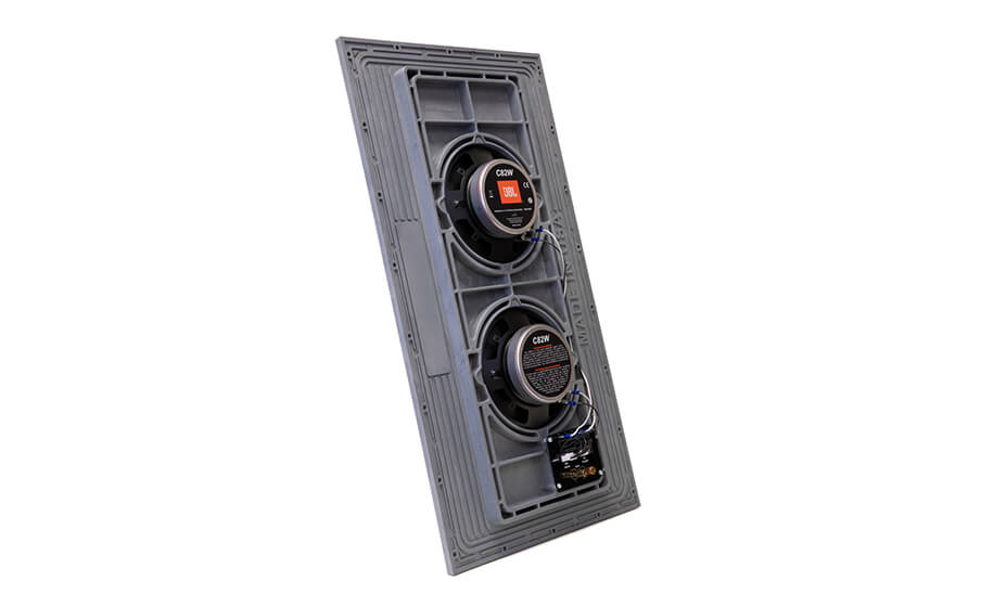 Dual-panel design each with dual 8-inch (200mm) LF drivers transducers.
