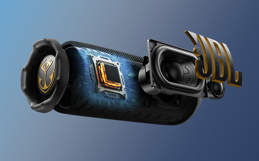 Bold JBL Pro Sound with AI Sound Boost