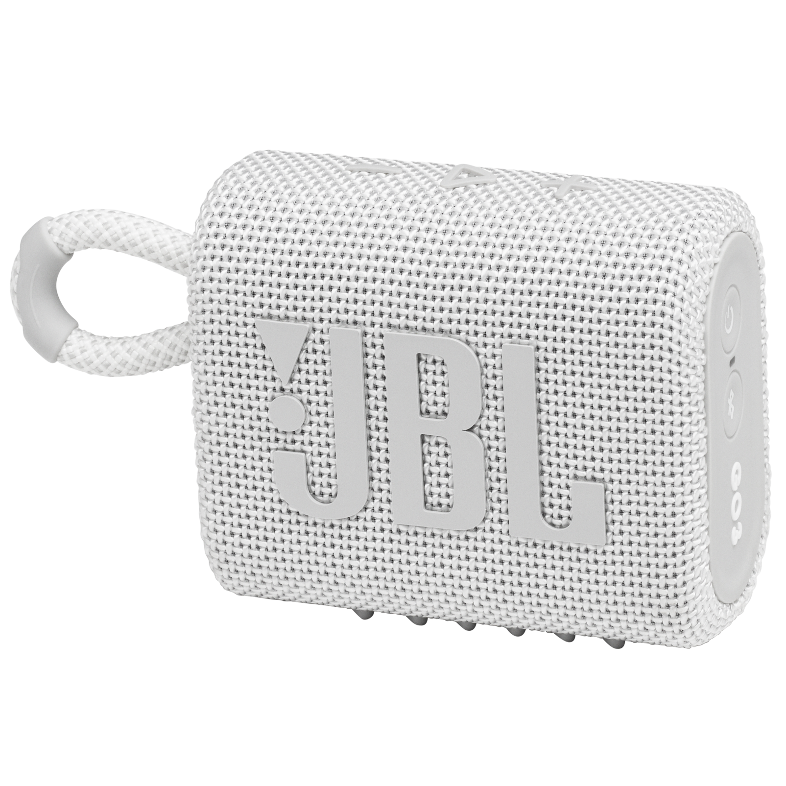 JBL GO 3 - White - Portable Waterproof Speaker - Hero