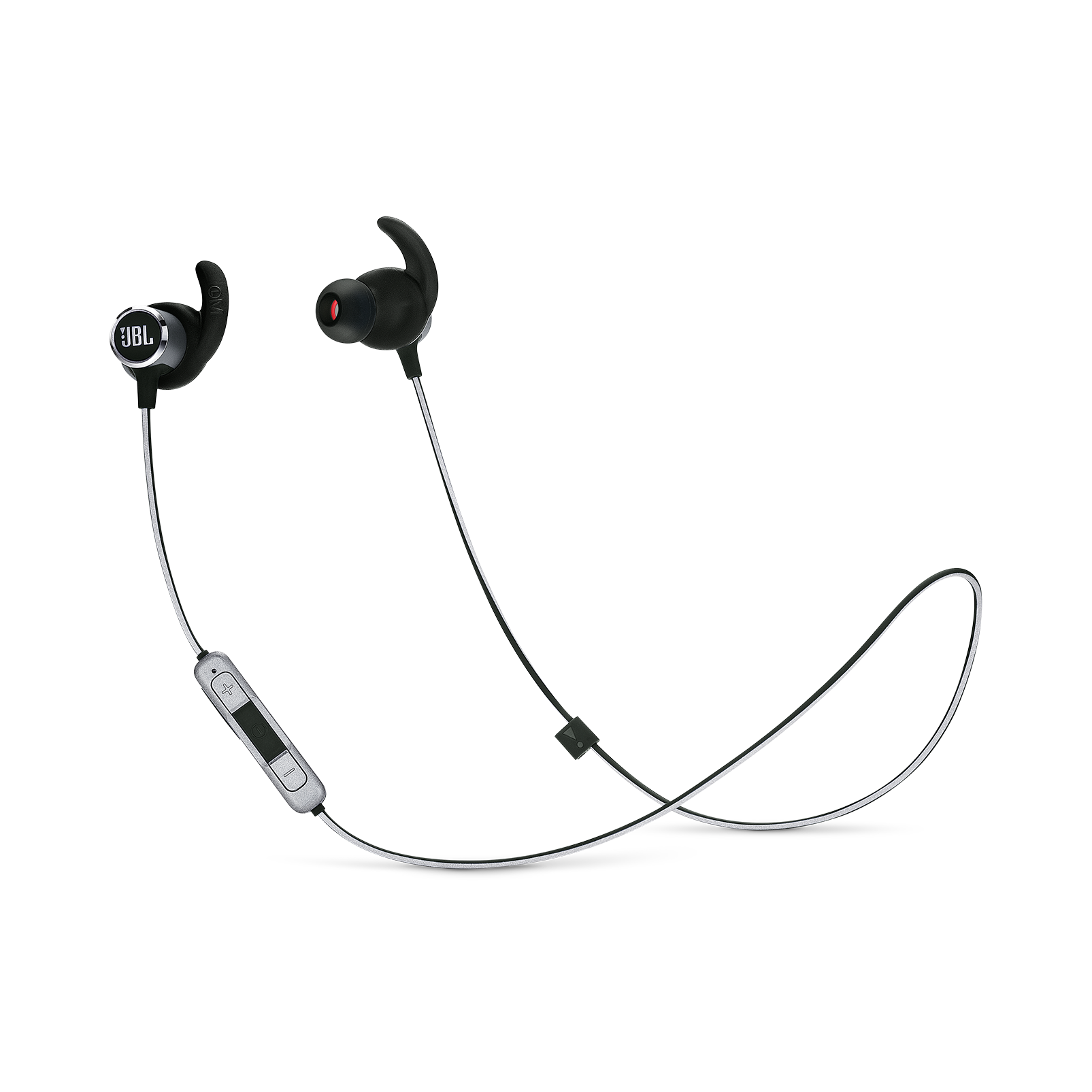 JBL REFLECT MINI 2 - Black - Lightweight Wireless Sport Headphones - Hero